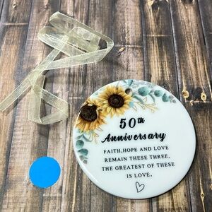 5for$10 Gift for 50th Anniversary Ornament Couple Parents Ornament With Ribbon